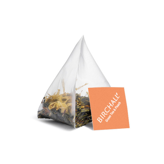 Birchalls Tea Bags - Green Tea & Peach (15 x Prism)