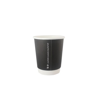 Double Walled BLACK Cup 8 oz - 500 