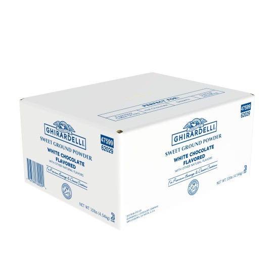 Ghirardelli Sweet Ground White Chocolate Powder Loose BOX  - 4.54kg (10 lb)