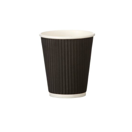 Ripple Cups 12oz BLACK Tall (cs 500)