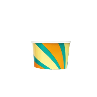 Ice Cream Tub 4 oz - 1 Scoop Retro Groove  - 500 C/s