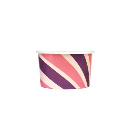 Ice Cream Tub 6 oz - 2 Scoop - Retro Groove  - 500 C/s