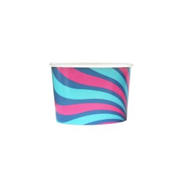 Ice Cream Tub 8 oz - 3 Scoop - Retro Groove  - 500 C/s