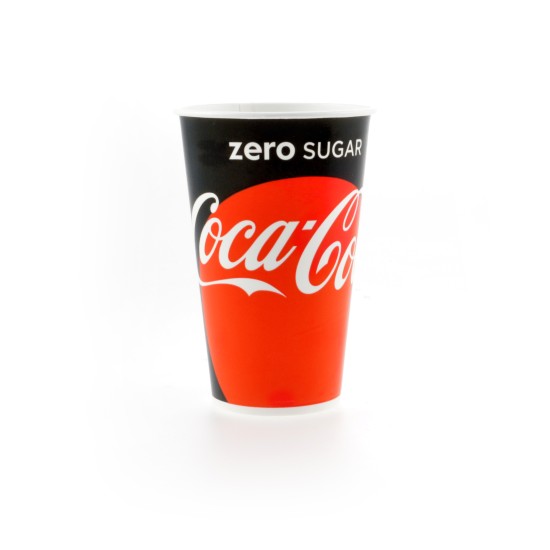 Cold Paper Cups 16 oz - COKE ZERO   cs 1000