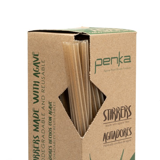 Straws AGAVE Natural 21cm/6mm bore - pk 250