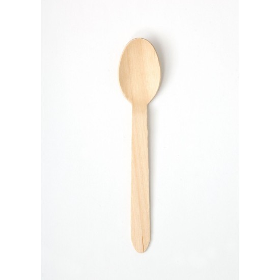 Wooden Dessert Spoons Birch  6.5"/16.5cm