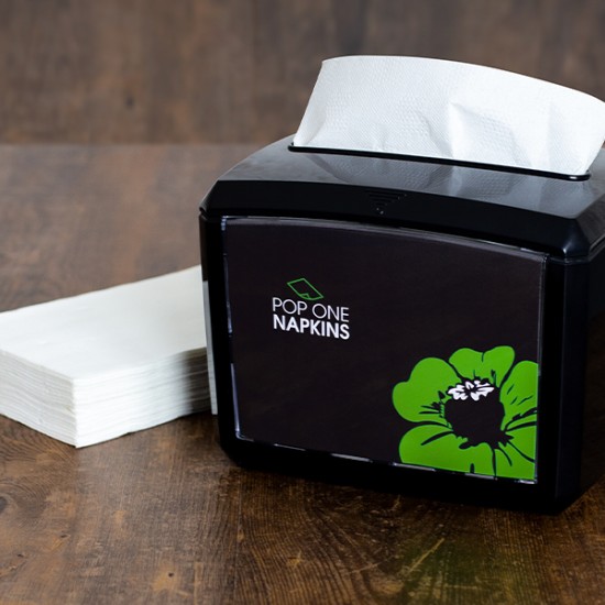 Napkins White Dispenser 2 Ply (Pop One)   cs 8000