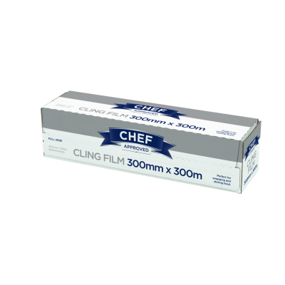 Cling Film 30cm (12) x 300m - Cutterbox  1 Roll