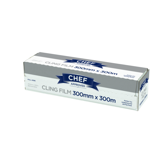 Cling Film 30cm (12) x 300m - Cutterbox  1 Roll